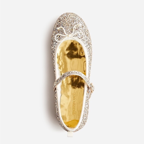 Girls' glitter Mary Jane ballet flats. USED SIZE K3 - Picture 7 of 7